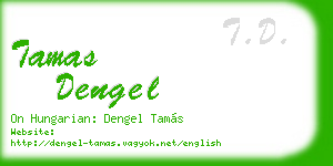 tamas dengel business card